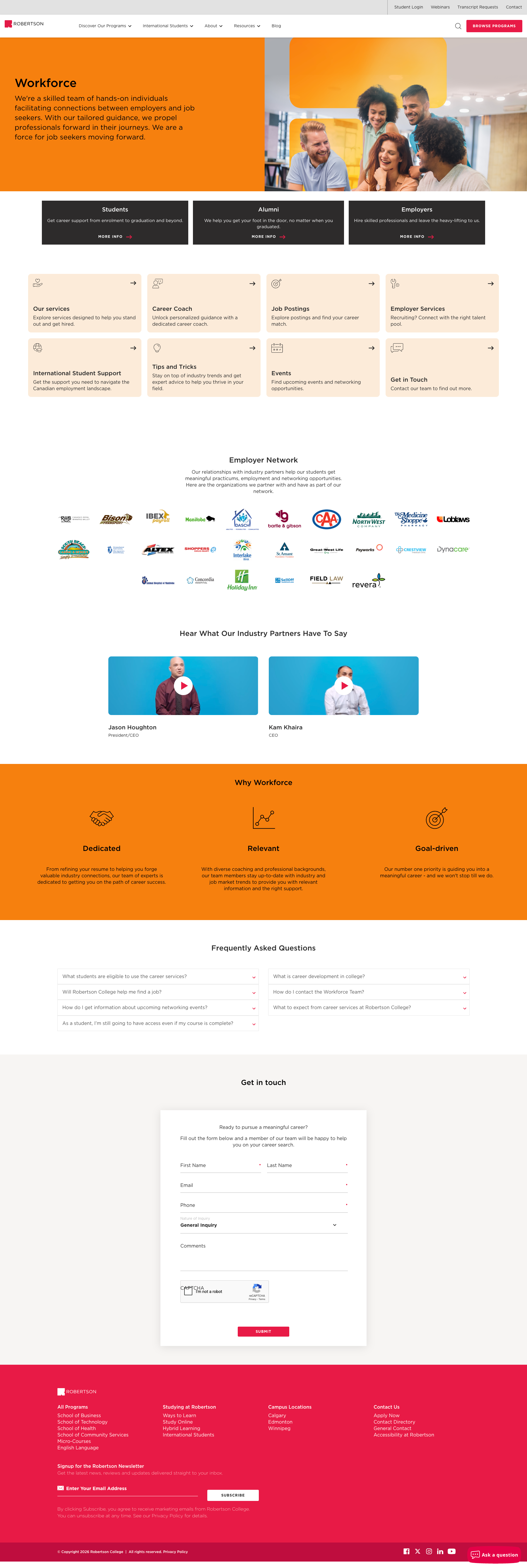 Workforce development section